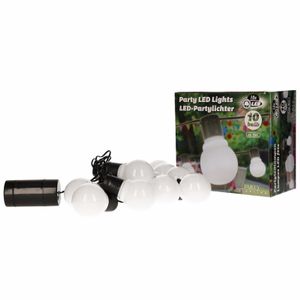 2x Witte feestverlichting 10 lampen