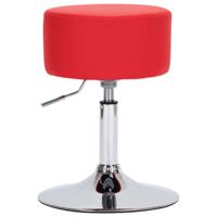 vidaXL Barkruk kunstleer rood