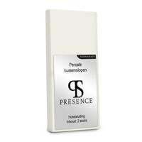 Presence 2-PACK: Kussenslopen Percale Katoen - Creme