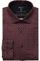 OLYMP Level Five 24/Seven Body Fit Jersey shirt bordeaux, Motief