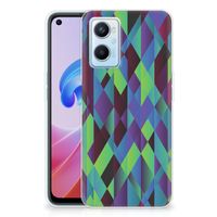 OPPO A96 | OPPO A76 TPU Hoesje Abstract Green Blue - thumbnail