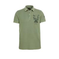 PME Legend regular fit polo met printopdruk army