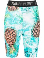 Philipp Plein short de cyclisme Pineapple Stones Stones - Bleu