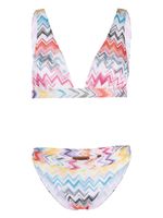 Missoni bikini tissé à motif zigzag - Blanc