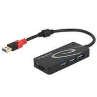 Usb-hub DeLock USB 3.1 Type A 3x USB 3.0 Type A + 2x slot SD