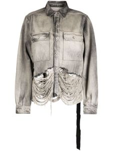 Rick Owens DRKSHDW chemise en jean à effet usé - Gris