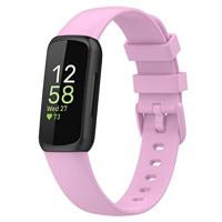 By Qubix - Compatible met Fitbit Inspire 3 - Sportbandje met gesp - Maat: Small - Roze - Compatible fitbit bandje