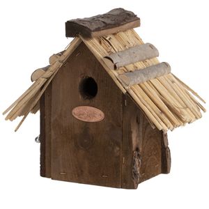 Houten vogelhuisje/nestkastje winterkoning 20 cm   -