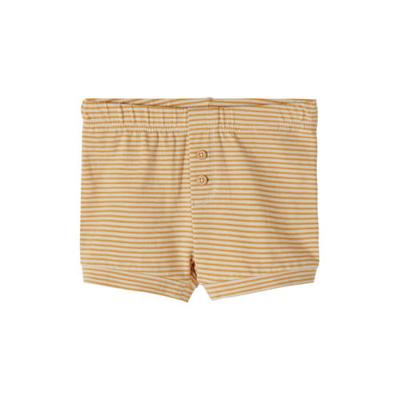 NAME IT BABY baby gestreepte slim fit short Fipan met biologisch katoen geel/wit NAME IT BABY baby gestreepte slim fit short Fipan met biologisch katoen geel/wit