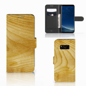 Samsung Galaxy S8 Book Style Case Licht Hout