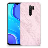 Xiaomi Redmi 9 TPU Siliconen Hoesje Marble Pink - Origineel Cadeau Vriendin