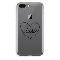 Best heart black: iPhone 8 Plus Transparant Hoesje - thumbnail