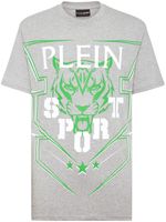 Plein Sport t-shirt en coton à imprimé tigre - Gris