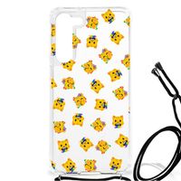 Doorzichtige Silicone Hoesje voor Samsung Galaxy S23 Plus Katten Emojis