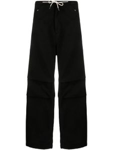 DARKPARK pantalon en coton à lien de resserrage - Noir