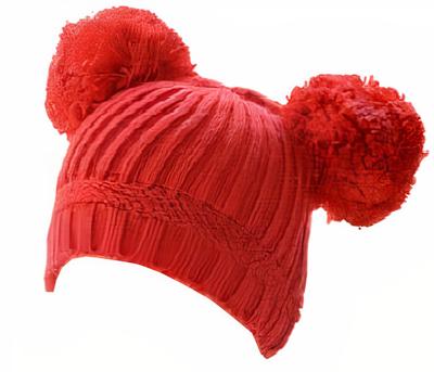 Soft Touch babymuts PomPoms junior acryl rood mt 1-2 jaar Soft Touch babymuts PomPoms junior acryl rood mt 1-2 jaar