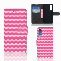 Huawei P30 Telefoon Hoesje Waves Pink - thumbnail