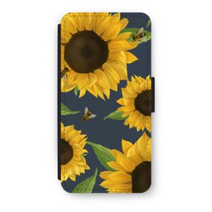 Sunflower and bees: iPhone 8 Flip Hoesje