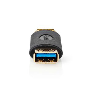 Nedis CCBW60900AT Usb-adapter Usb 3.2 Gen 1 Usb-a Female Usb-a Female 5 Gbps Verguld Antraciet Doos