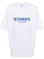 VETEMENTS t-shirt en coton à logo imprimé - Blanc