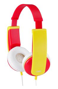 JVC HA-KD5-R-E On Ear koptelefoon Kinderen Kabel Rood, Geel Volumebegrenzing, Lichtgewicht