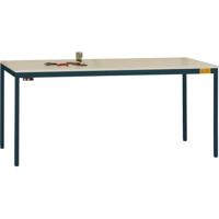 Manuflex LD1903.7016 ESD ESD-werktafel UNIDESK met rubber schijf, onderstel antraciet RAL 7016, bxdxh = 1200 x 800 x 720-730 mm Antraciet