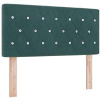 vidaXL Hoofdbord LED en kristallen knopen 100 cm fluweel donkergroen