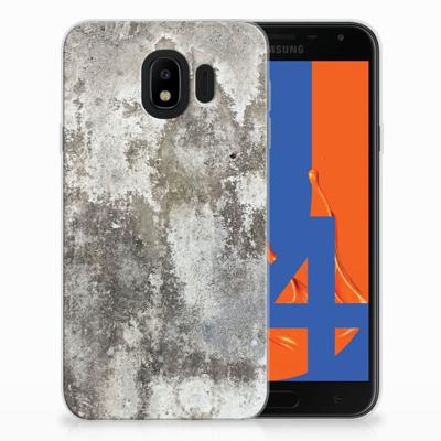 Samsung Galaxy J4 2018 TPU Siliconen Hoesje Beton Print Samsung Galaxy J4 2018 TPU Siliconen Hoesje Beton Print