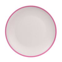 Onbreekbare kunststof/melamine roze ontbijt bordjes 28 cm voor outdoor/camping - thumbnail