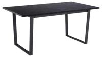 Eettafel Liam Zwart Marmerlook 160cm - Giga Living - thumbnail