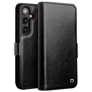 Samsung Galaxy S24 Qialino Classic Wallet Leren Hoesje - Zwart