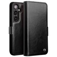 Samsung Galaxy S24 Qialino Classic Wallet Leren Hoesje - Zwart - thumbnail