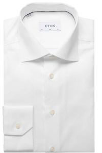 ETON Slim Fit Overhemd wit, Effen