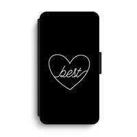 Best heart black: iPhone XS Max Flip Hoesje