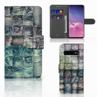 Wallet Case met Pasjes Samsung Galaxy S10 Spijkerbroeken - thumbnail