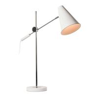 Artdelight Strakke bureaulamp Obscur wit met chroom TL OBSCUR WI