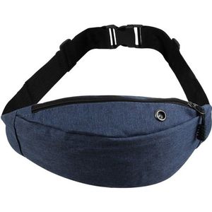 Heuptasje/buideltasje/fanny pack blauw gemeleerd 25 x 15 cm