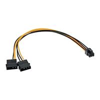 InLine 26628 voedingsadapter intern, 2x 4-pins naar 6-pol voor PCIe (PCI-Express) grafische kaarten, 0,3 m