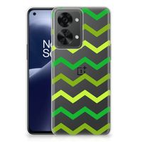 OnePlus Nord 2T TPU bumper Zigzag Groen - thumbnail