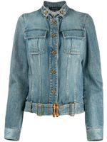 Gucci Pre-Owned veste crop en jean - Bleu