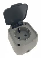 WCD Stopcontact Waterdicht 1 V Met Klep Vierkant