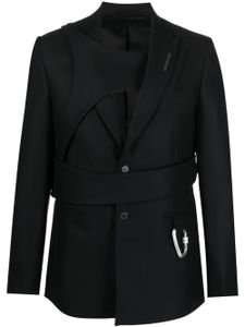 HELIOT EMIL blazer à rayures - Noir