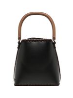 0711 sac cabas Drew en cuir - Noir - thumbnail