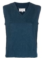 Maison Margiela sweat à design sans manches - Bleu