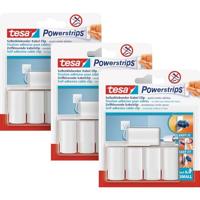 tesa Powerstrips kabelclip in verpakking van 3 stuks - zelfklevende kabelclip - voor het vastzetten van kabels - in wit - 3 x 5 kabelclips