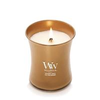 WoodWick Geurkaars met krakende lont | Volcanic Orris medium zandloper kaars | lang brandende kaarsen: tot 60 uur | perfect cadeau voor vrouwen