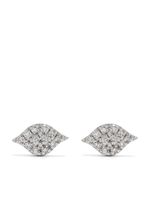 Djula boucles d'oreilles Eye en or blanc 18ct ornées de diamants - Argent