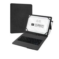 SUBBLIM KeyTab Pro USB-beschermhoes met toetsenbord, tablet, 10,1 inch, micro-USB-adapter, type C-klep