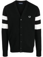 Fred Perry cardigan boutonné à logo brodé - Noir