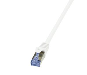 LogiLink CQ4081S RJ45 Netwerkkabel, patchkabel S/FTP 7.50 m Wit Vergulde steekcontacten, Vlambestendig, Snagless 1 stuk(s)